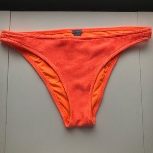 Aerie Orange Smocked Bikini Bottom